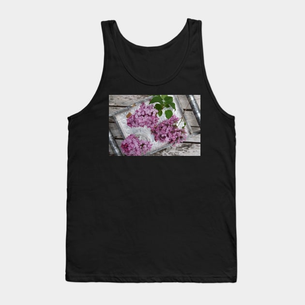 Fragrant purple Lilacs in a vase Tank Top by ikshvaku